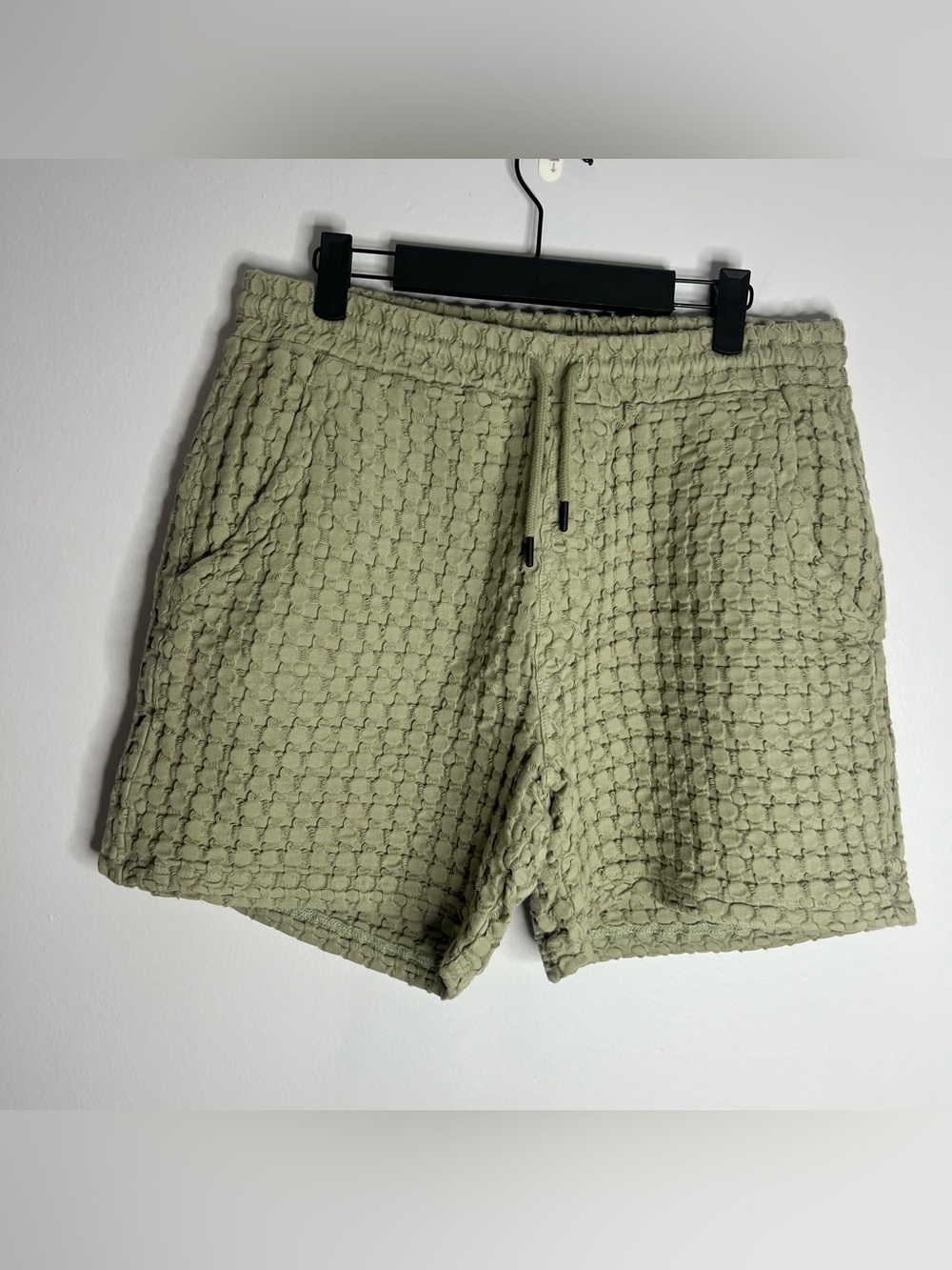 OAS Waffle Shorts Mens Large Dusty Green 100% Cotton Made In Portugal